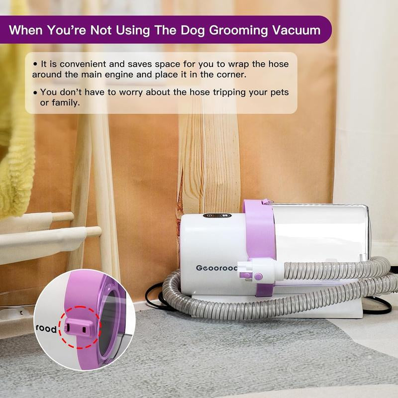 【Limitedtimeflashsale】Geoorood Dog Grooming Vacuum, 13000Pa Dog Vacuum Brush for Shedding Grooming, Pet Grooming Vacuum, Dog Hair Vacuum Groomer, 2.5L Large Dog Grooming Kit , Pet Products #Tiktokshopflashsale
