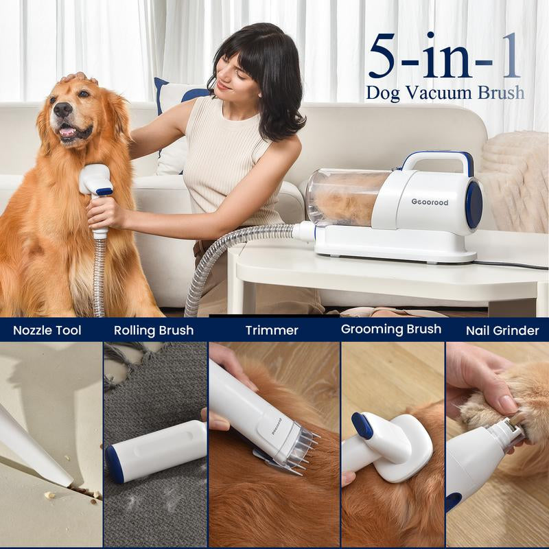 【Limitedtimeflashsale】Geoorood Dog Grooming Vacuum, 13000Pa Dog Vacuum Brush for Shedding Grooming, Pet Grooming Vacuum, Dog Hair Vacuum Groomer, 2.5L Large Dog Grooming Kit , Pet Products #Tiktokshopflashsale