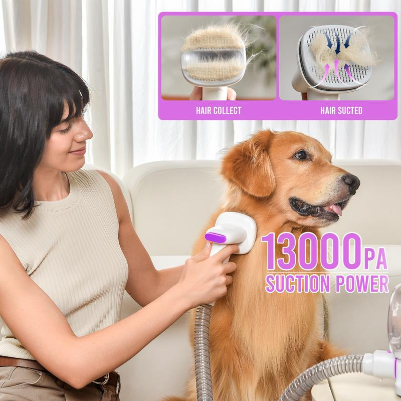 【Limitedtimeflashsale】Geoorood Dog Grooming Vacuum, 13000Pa Dog Vacuum Brush for Shedding Grooming, Pet Grooming Vacuum, Dog Hair Vacuum Groomer, 2.5L Large Dog Grooming Kit , Pet Products #Tiktokshopflashsale