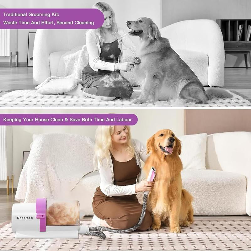 【Limitedtimeflashsale】Geoorood Dog Grooming Vacuum, 13000Pa Dog Vacuum Brush for Shedding Grooming, Pet Grooming Vacuum, Dog Hair Vacuum Groomer, 2.5L Large Dog Grooming Kit , Pet Products #Tiktokshopflashsale