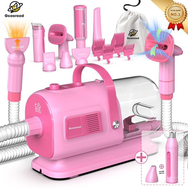 【Limitedtimeflashsale】Geoorood Dog Grooming Vacuum, 13000Pa Dog Vacuum Brush for Shedding Grooming, Pet Grooming Vacuum, Dog Hair Vacuum Groomer, 2.5L Large Dog Grooming Kit , Pet Products #Tiktokshopflashsale