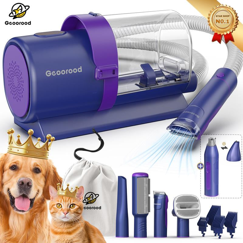 【Limitedtimeflashsale】Geoorood Dog Grooming Vacuum, 13000Pa Dog Vacuum Brush for Shedding Grooming, Pet Grooming Vacuum, Dog Hair Vacuum Groomer, 2.5L Large Dog Grooming Kit , Pet Products #Tiktokshopflashsale