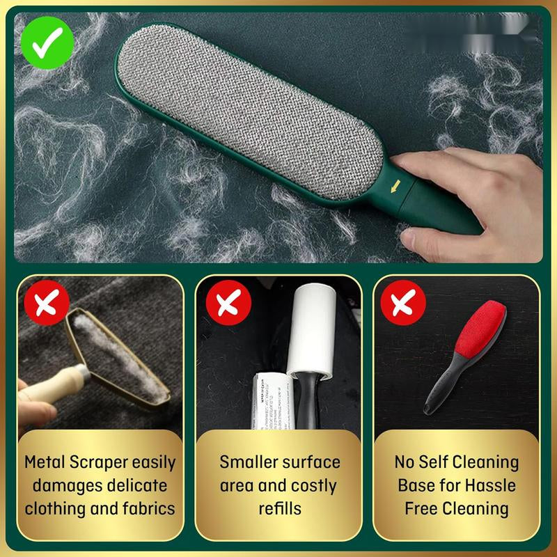 Lint Brush and Pet Hair Remover for Laundry, Clothes, Couches, Car Seats, Furniture and Fabric. Reusable Dog and Cat Fur Wizard Hair Removal Brush.