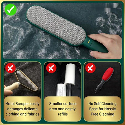 Lint Brush and Pet Hair Remover for Laundry, Clothes, Couches, Car Seats, Furniture and Fabric. Reusable Dog and Cat Fur Wizard Hair Removal Brush.