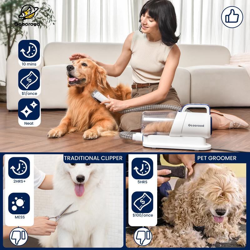 【Limitedtimeflashsale】Geoorood Dog Grooming Vacuum, 13000Pa Dog Vacuum Brush for Shedding Grooming, Pet Grooming Vacuum, Dog Hair Vacuum Groomer, 2.5L Large Dog Grooming Kit , Pet Products #Tiktokshopflashsale