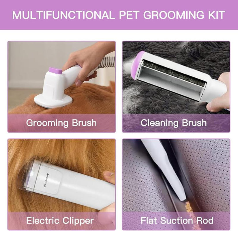 【Limitedtimeflashsale】Geoorood Dog Grooming Vacuum, 13000Pa Dog Vacuum Brush for Shedding Grooming, Pet Grooming Vacuum, Dog Hair Vacuum Groomer, 2.5L Large Dog Grooming Kit , Pet Products #Tiktokshopflashsale