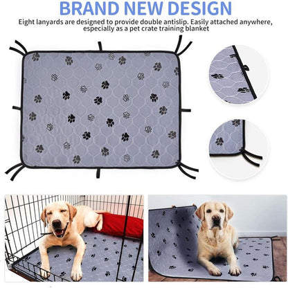 Washable Pee Pads for Dogs, 2 Pack Large 36"X41" Ultra-Absorbent and Leak-Proof Non-Slip Reusable Potty Training Pads for Dogs, Cats, Puppy, Potty Buddy of Add 8 Lanyards