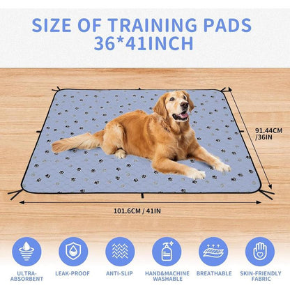 Washable Pee Pads for Dogs, 2 Pack Large 36"X41" Ultra-Absorbent and Leak-Proof Non-Slip Reusable Potty Training Pads for Dogs, Cats, Puppy, Potty Buddy of Add 8 Lanyards