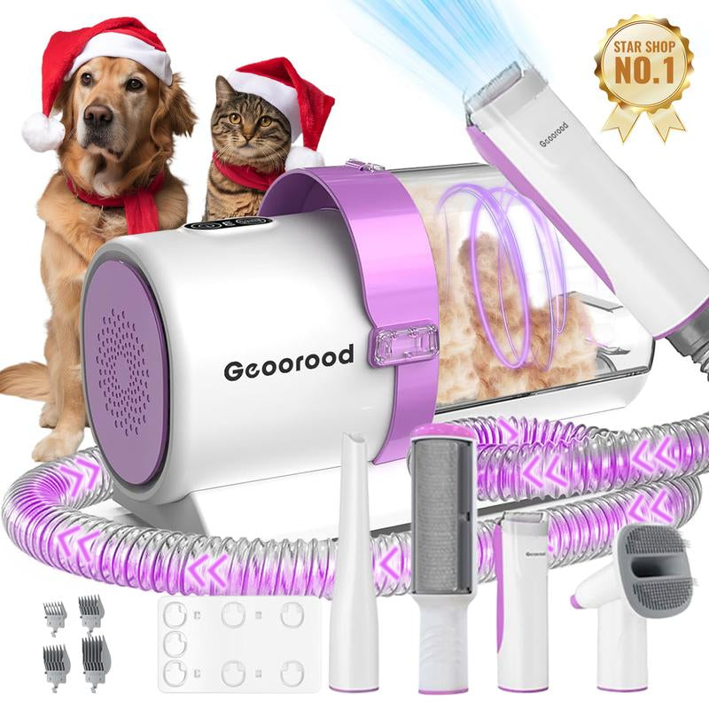 【Limitedtimeflashsale】Geoorood Dog Grooming Vacuum, 13000Pa Dog Vacuum Brush for Shedding Grooming, Pet Grooming Vacuum, Dog Hair Vacuum Groomer, 2.5L Large Dog Grooming Kit , Pet Products #Tiktokshopflashsale