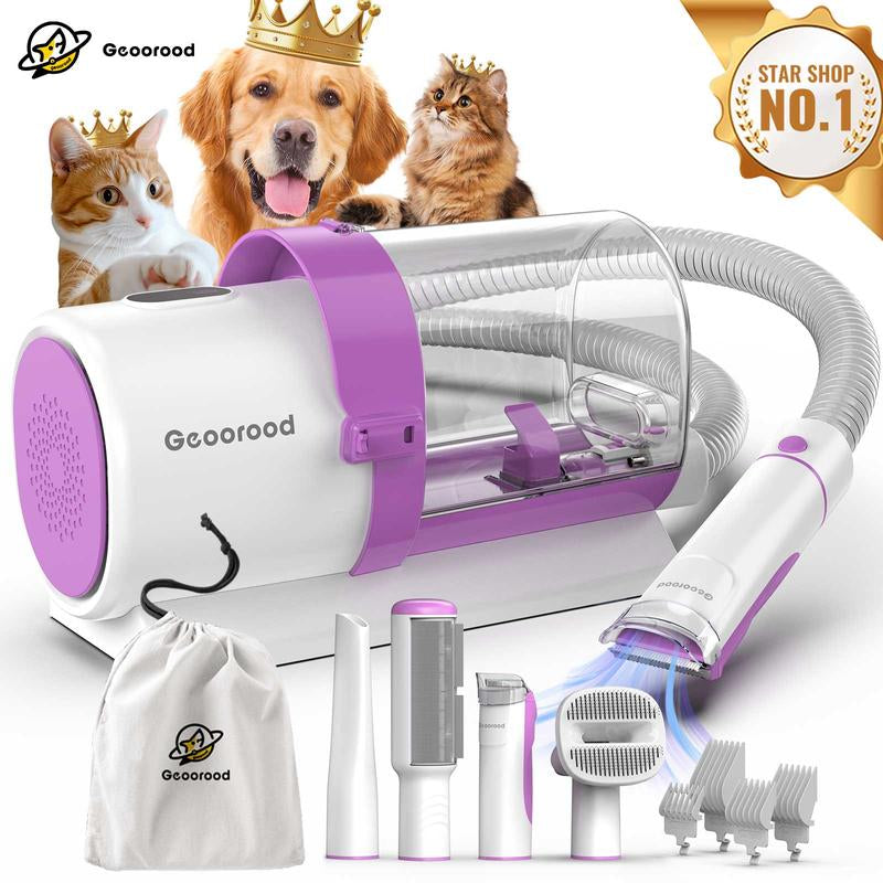 【Limitedtimeflashsale】Geoorood Dog Grooming Vacuum, 13000Pa Dog Vacuum Brush for Shedding Grooming, Pet Grooming Vacuum, Dog Hair Vacuum Groomer, 2.5L Large Dog Grooming Kit , Pet Products #Tiktokshopflashsale