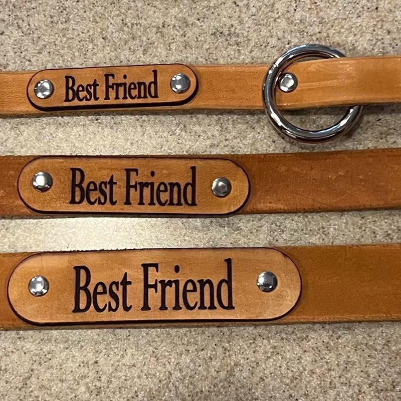 Personalized Hand Made Leather Dog Collar.