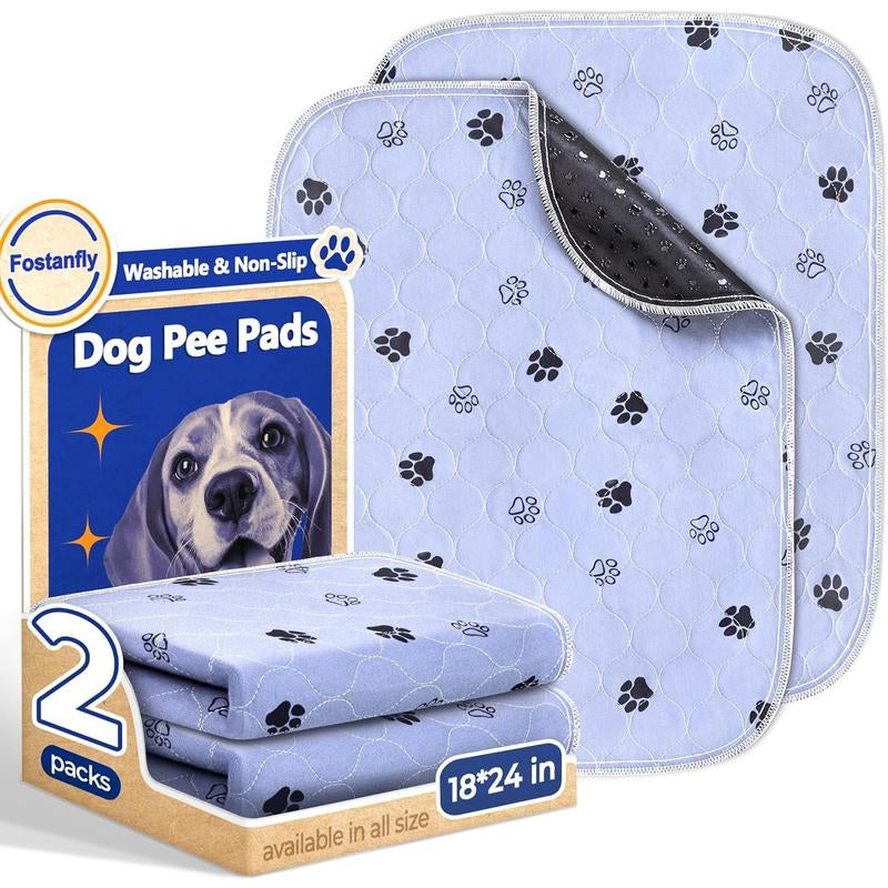 Washable Pee Pads for Dogs, 2 Pack Large 36"X41" Ultra-Absorbent and Leak-Proof Non-Slip Reusable Potty Training Pads for Dogs, Cats, Puppy, Potty Buddy of Add 8 Lanyards