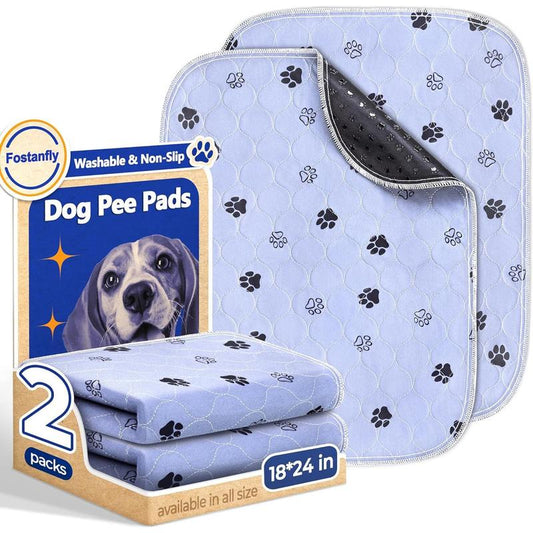 Washable Pee Pads for Dogs, 2 Pack Large 36"X41" Ultra-Absorbent and Leak-Proof Non-Slip Reusable Potty Training Pads for Dogs, Cats, Puppy, Potty Buddy of Add 8 Lanyards