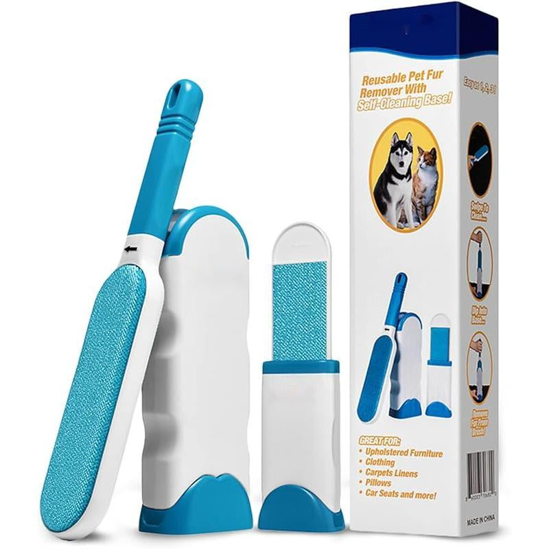 Lint Brush and Pet Hair Remover for Laundry, Clothes, Couches, Car Seats, Furniture and Fabric. Reusable Dog and Cat Fur Wizard Hair Removal Brush.